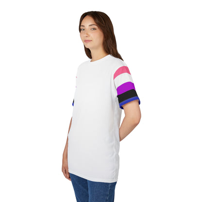 Genderqueer Pride VLX Tee – Gender-Free, Lightweight Microfiber Knit, Inclusive LGBTQIA+ Fashion | Voce Lindx