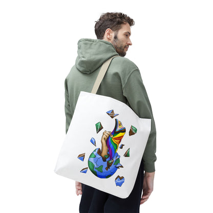 Progress Pride Flag Tote Bag – Breaking Barriers Art, Durable Polyester, Multiple Sizes | Inclusive LGBTQIA+ Accessory | Voce Lindx
