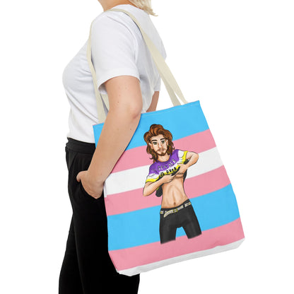 Trans Pride Tote Bag – “Gender Is Over” Art, Durable Polyester, Multiple Sizes | Inclusive LGBTQIA+ Accessory | Voce Lindx
