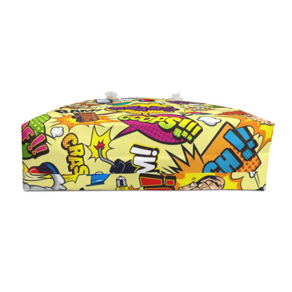 Pop Art Comic Weekender Bag – Oversized, Durable Polyester, Rope Handles | Inclusive Travel Tote | Voce Lindx