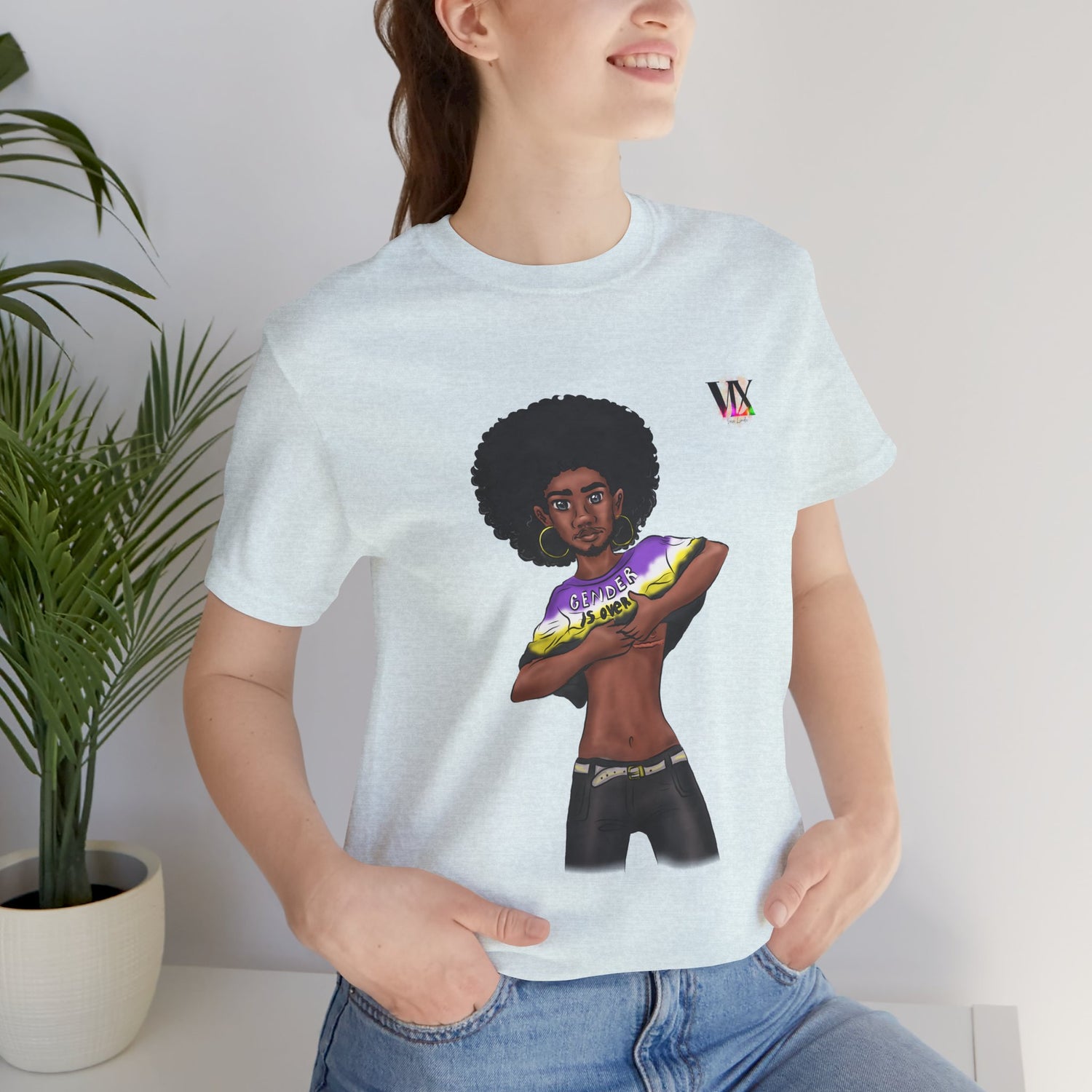 VOCE LINDX Classic Fit T‑Shirt – 100 % Airlume Cotton, Lightweight &amp; Breathable Tee