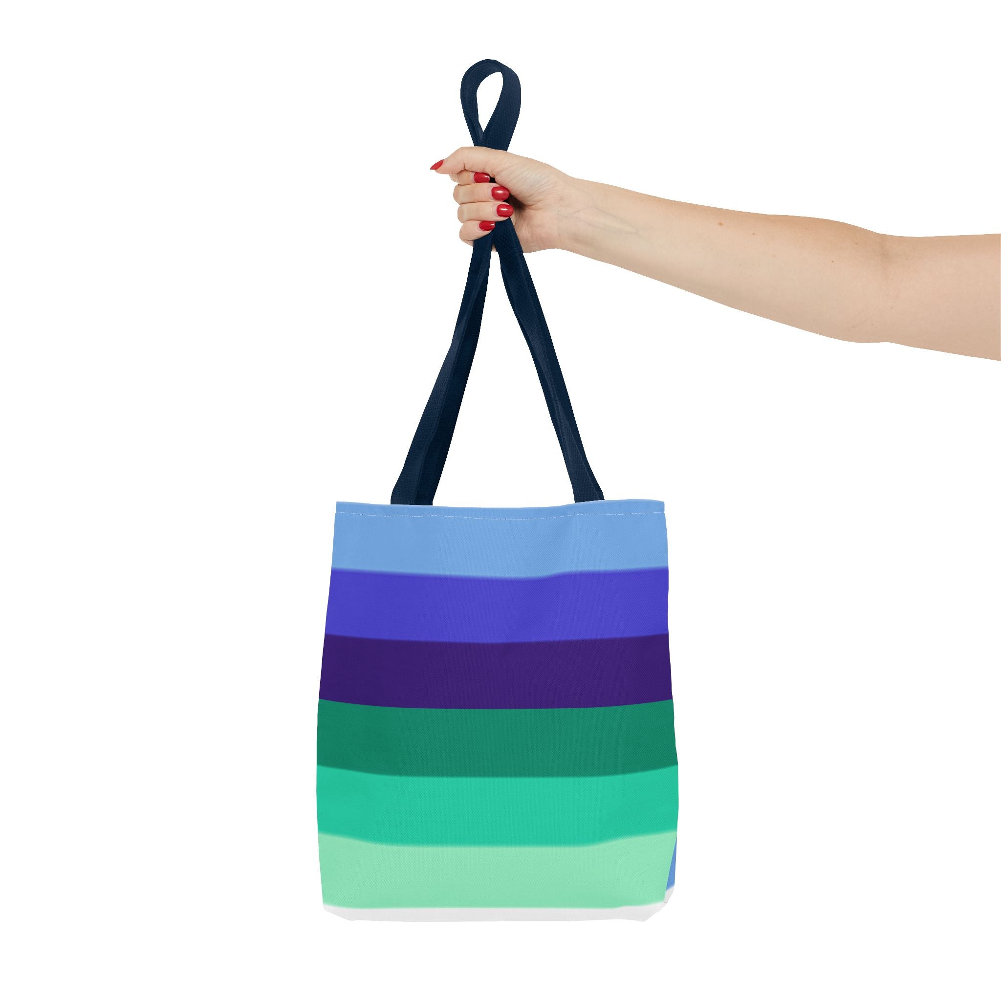 Gay Pride Flag Tote Bag – Durable Polyester, Multiple Sizes &amp; Handle Colors | Inclusive LGBTQIA+ Accessory | Voce Lindx