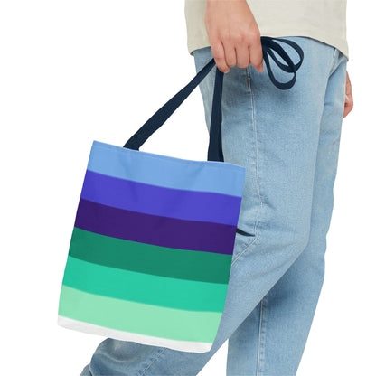 Gay Pride Flag Tote Bag – Durable Polyester, Multiple Sizes &amp; Handle Colors | Inclusive LGBTQIA+ Accessory | Voce Lindx