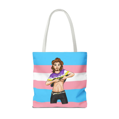 Trans Pride Tote Bag – “Gender Is Over” Art, Durable Polyester, Multiple Sizes | Inclusive LGBTQIA+ Accessory | Voce Lindx