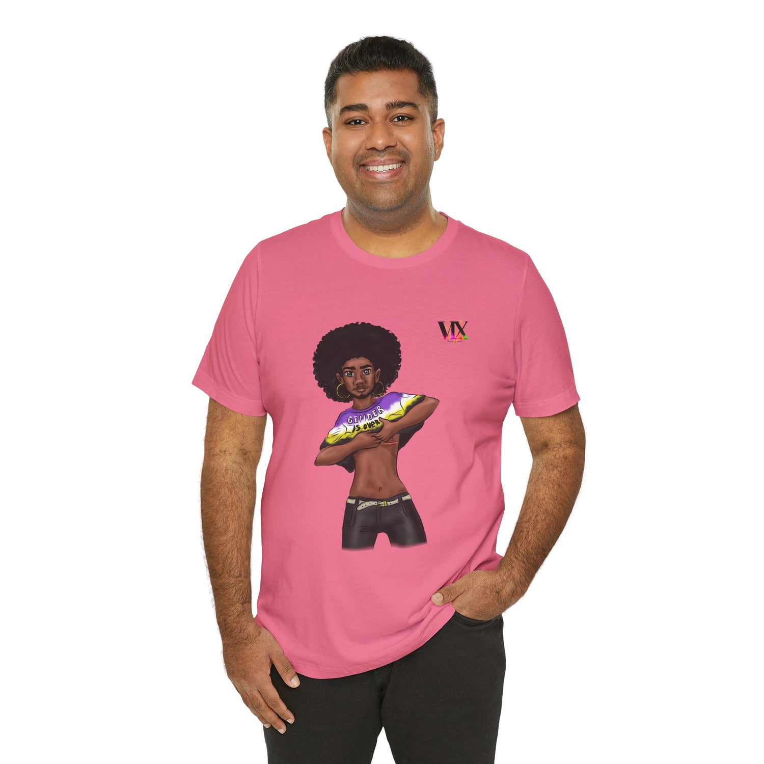 VOCE LINDX Classic Fit T‑Shirt – 100 % Airlume Cotton, Lightweight &amp; Breathable Tee