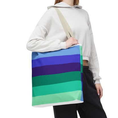 Gay Pride Flag Tote Bag – Durable Polyester, Multiple Sizes &amp; Handle Colors | Inclusive LGBTQIA+ Accessory | Voce Lindx
