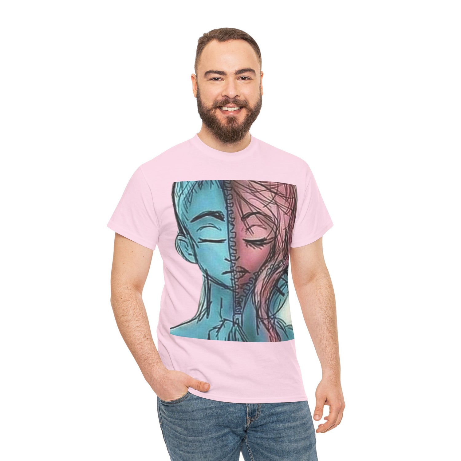 Gender-Free Heavy Cotton Tee – Classic Fit, 100% Cotton, Inclusive Basic Wardrobe Staple | Voce Lindx