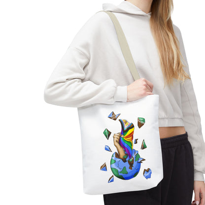 Progress Pride Flag Tote Bag – Breaking Barriers Art, Durable Polyester, Multiple Sizes | Inclusive LGBTQIA+ Accessory | Voce Lindx