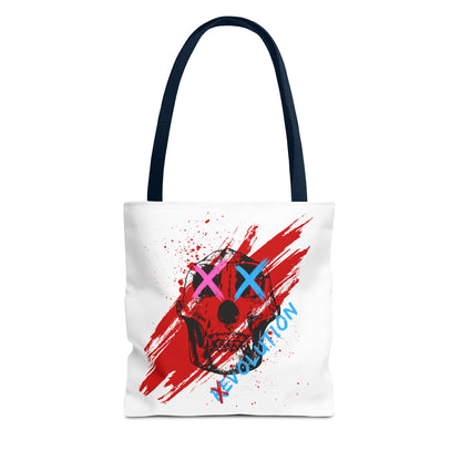 X Revolution Tote Bag – Gender-Free, Skull Art, Durable Polyester, Multiple Sizes | Inclusive LGBTQIA+ Accessory | Voce Lindx