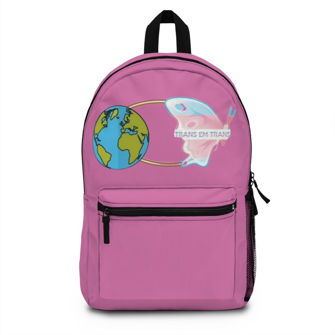 VOCE LINDX ‘Trans em Trans’ Pink Backpack – Lightweight, Water-Resistant Bag with LGBTQIA+ Pride Design
