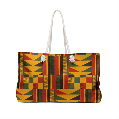 African-Inspired Weekender Bag – Oversized, Durable Polyester, Rope Handles | Inclusive Travel Tote | Voce Lindx
