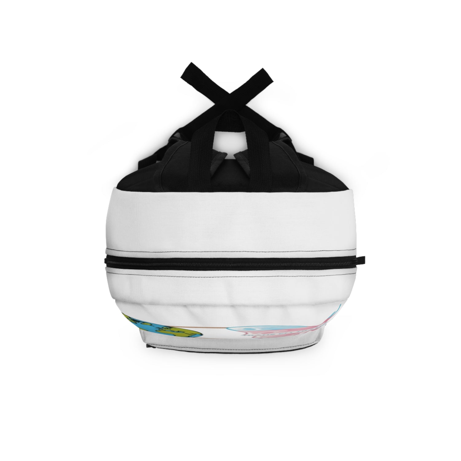 VOCE LINDX ‘Trans em Trans’ White Backpack – Water-Resistant Lightweight LGBTQIA+ Bag with Butterfly Earth Print