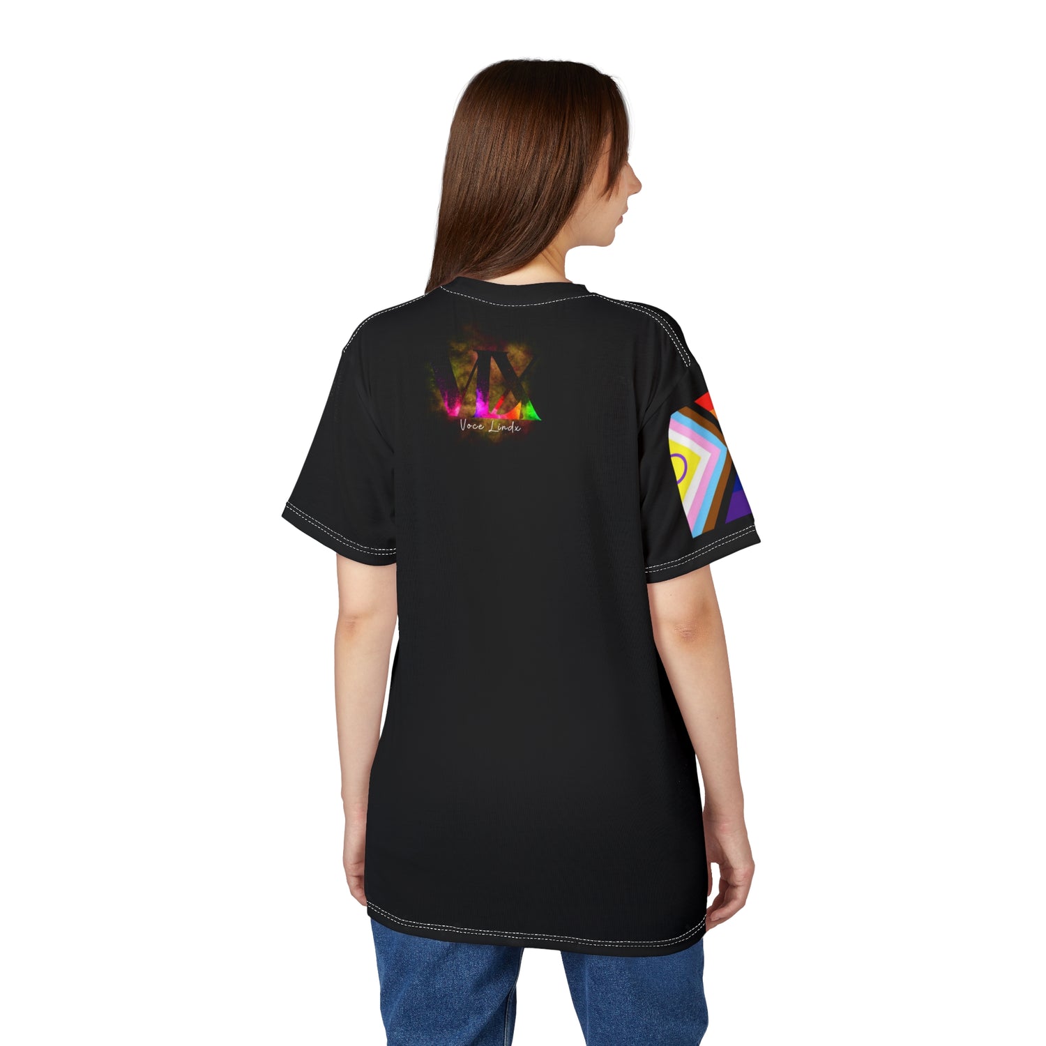 Don’t Hide Your Pride Gender-Free Tee – Rainbow Heart, Inclusive LGBTQIA+ Fashion | Voce Lindx