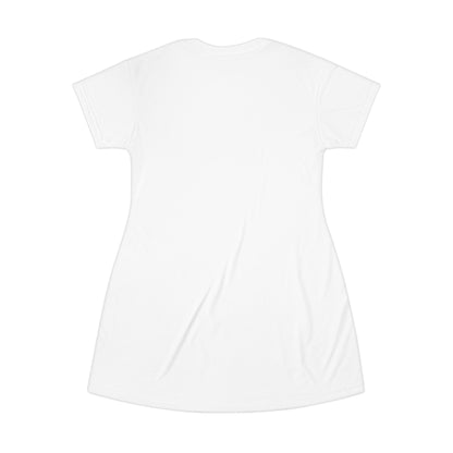 Gender Is Over T-Shirt Dress – Gender-Free, Black Representation Art, Lightweight Polyester | Voce Lindx