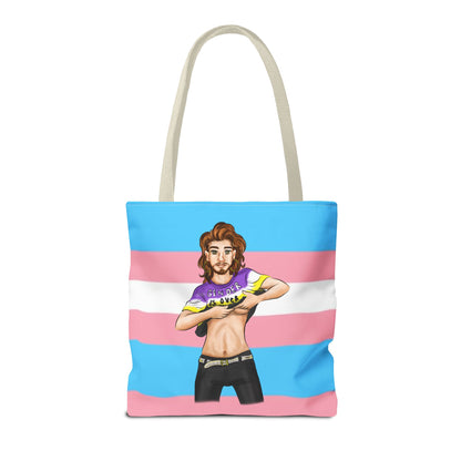 Trans Pride Tote Bag – “Gender Is Over” Art, Durable Polyester, Multiple Sizes | Inclusive LGBTQIA+ Accessory | Voce Lindx