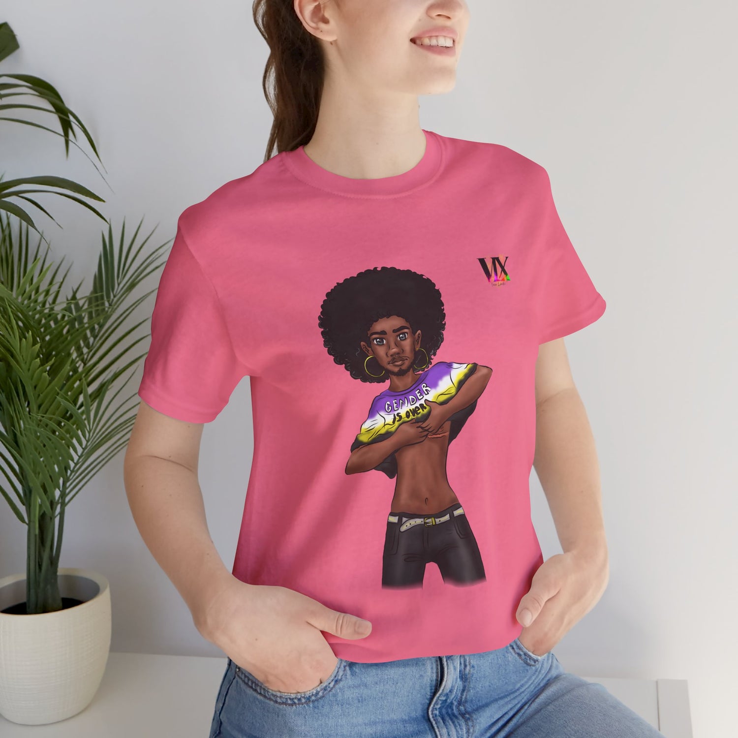 VOCE LINDX Classic Fit T‑Shirt – 100 % Airlume Cotton, Lightweight &amp; Breathable Tee