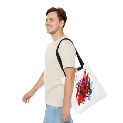 X Revolution Tote Bag – Gender-Free, Skull Art, Durable Polyester, Multiple Sizes | Inclusive LGBTQIA+ Accessory | Voce Lindx