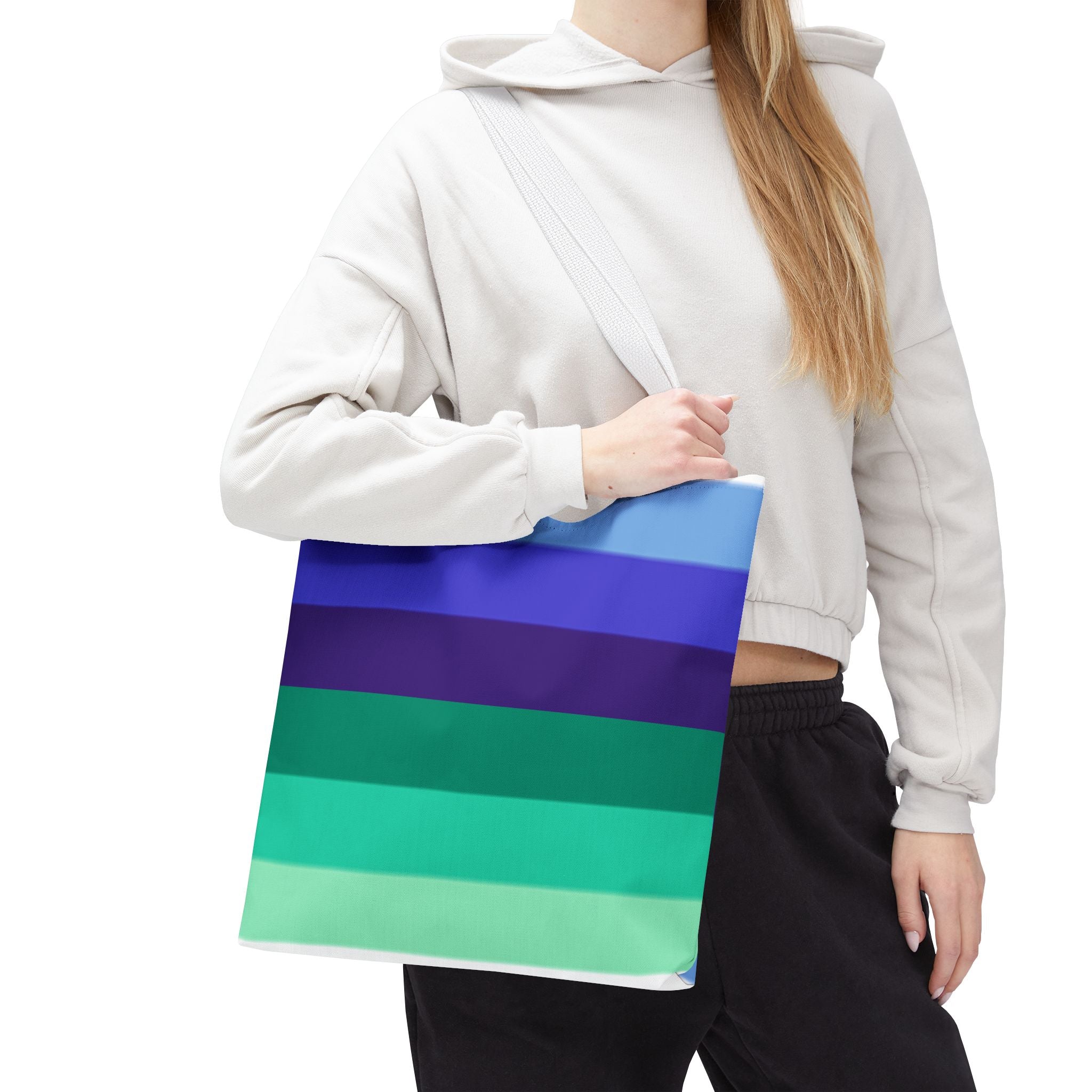Gay Pride Flag Tote Bag – Durable Polyester, Multiple Sizes &amp; Handle Colors | Inclusive LGBTQIA+ Accessory | Voce Lindx