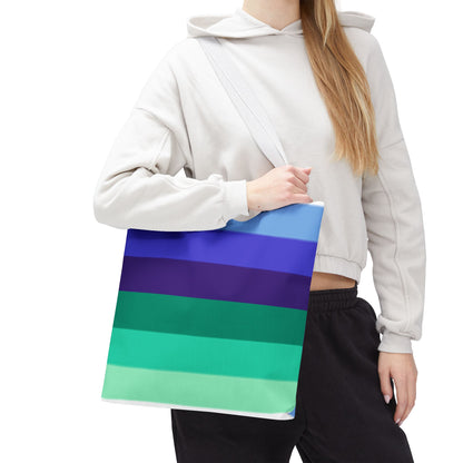 Gay Pride Flag Tote Bag – Durable Polyester, Multiple Sizes &amp; Handle Colors | Inclusive LGBTQIA+ Accessory | Voce Lindx