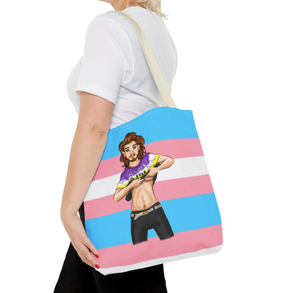 Trans Pride Tote Bag – “Gender Is Over” Art, Durable Polyester, Multiple Sizes | Inclusive LGBTQIA+ Accessory | Voce Lindx