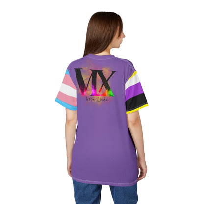 Gender Is Over Gender-Free Tee – Nonbinary &amp; Trans Pride Sleeves, Inclusive LGBTQIA+ Art, Lightweight Polyester | Voce Lindx
