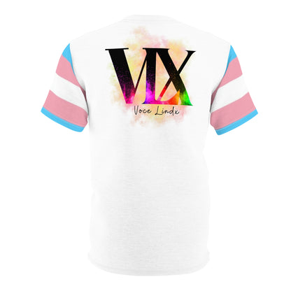 Trans Pride VLX T-Shirt – Lightweight Microfiber Knit, Inclusive LGBTQIA+ Fashion | Voce Lindx