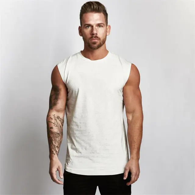 Camiseta sin mangas de compresión para gimnasio