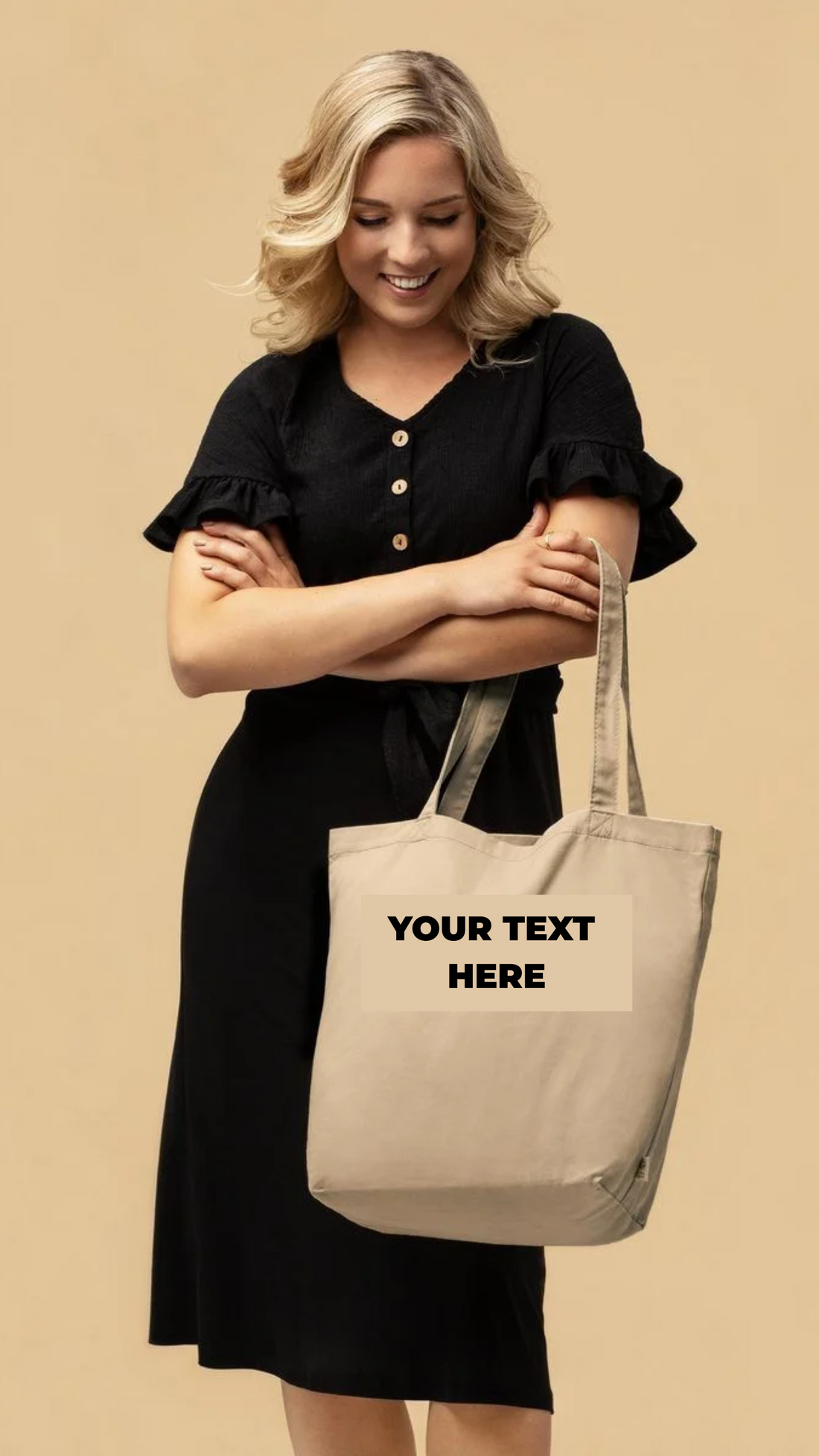 VOCE LINDX Eco Tote Bag – Reusable Lightweight Durable Cotton Shopper – Sustainable Everyday Carry