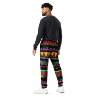 VOCE LINDX African Joggers – 100 % Polyester Sublimation Print with Elastic Waist &amp; Pocket – Inclusive Lounge Pants