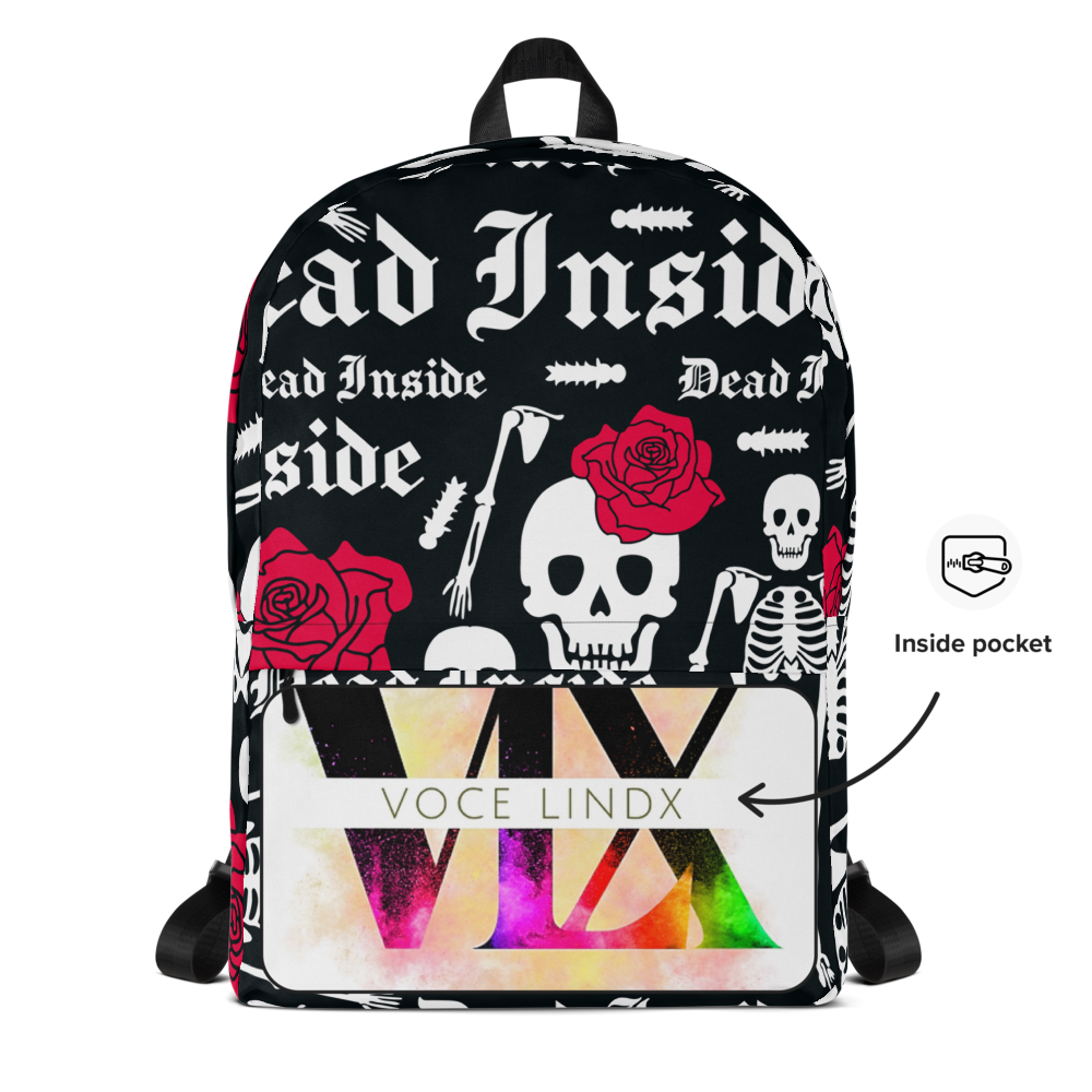 Dead Inside Backpack – Exclusive Print, Vegan &amp; Eco-Friendly, Water-Resistant | Voce Lindx