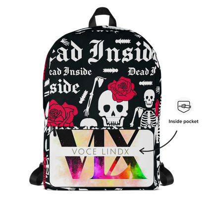 Dead Inside Backpack – Exclusive Print, Vegan &amp; Eco-Friendly, Water-Resistant | Voce Lindx