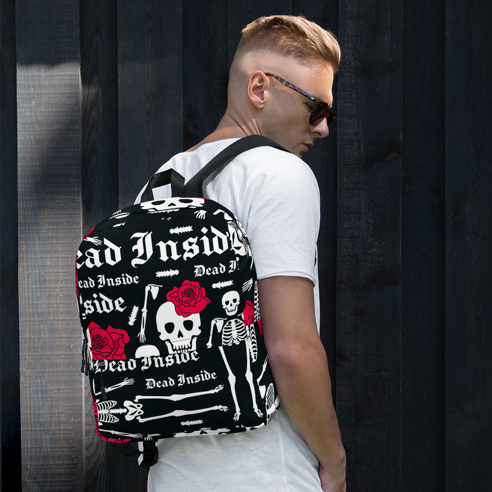 Dead Inside Backpack – Exclusive Print, Vegan &amp; Eco-Friendly, Water-Resistant | Voce Lindx