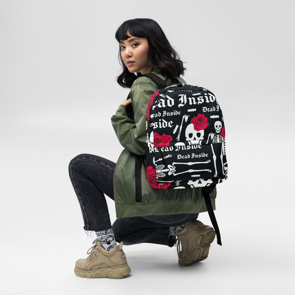 Dead Inside Backpack – Exclusive Print, Vegan &amp; Eco-Friendly, Water-Resistant | Voce Lindx