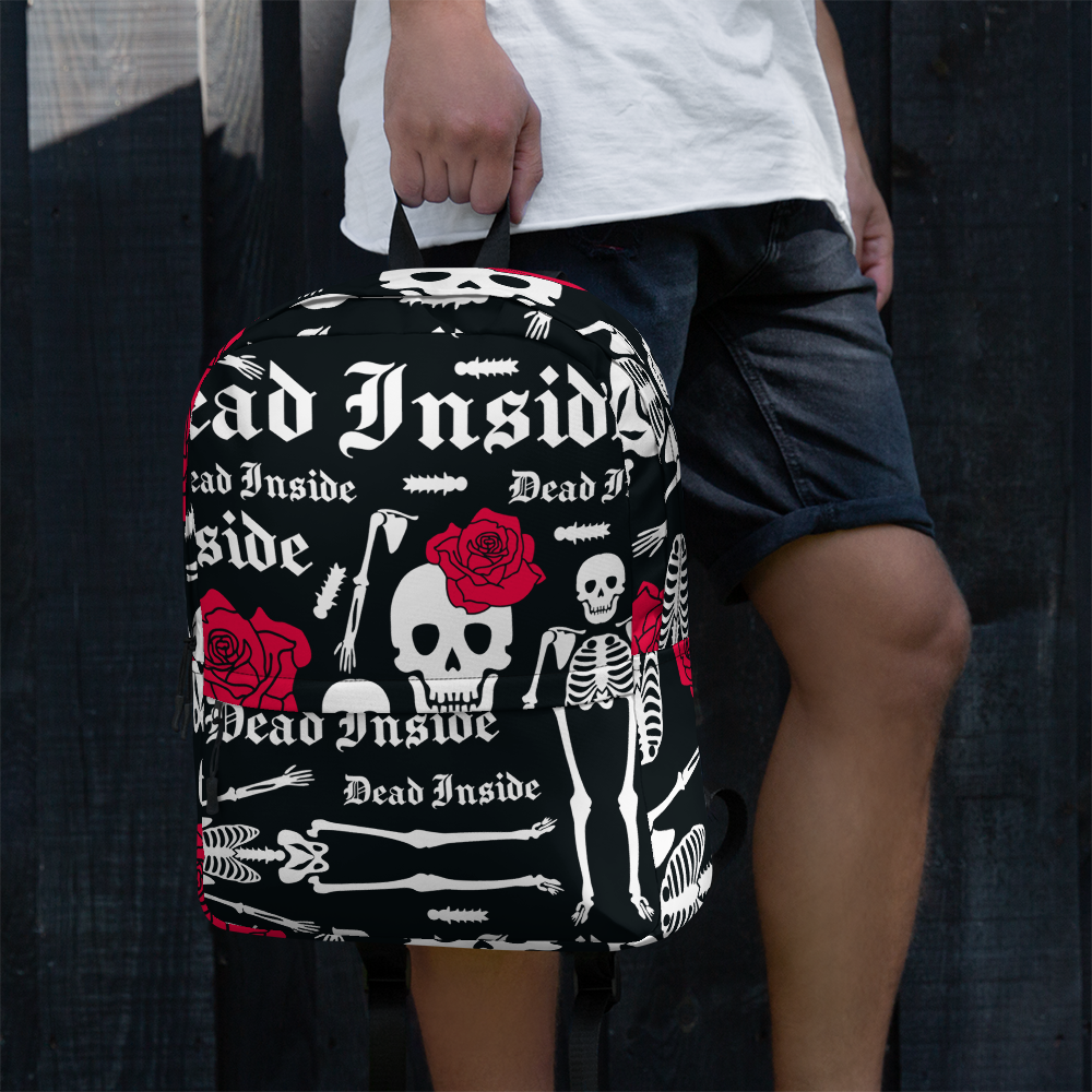 Dead Inside Backpack – Exclusive Print, Vegan &amp; Eco-Friendly, Water-Resistant | Voce Lindx