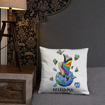 Basic Cushion – “Resistance Planet” Print | Decorative Square Throw Pillow | Voce Lindx