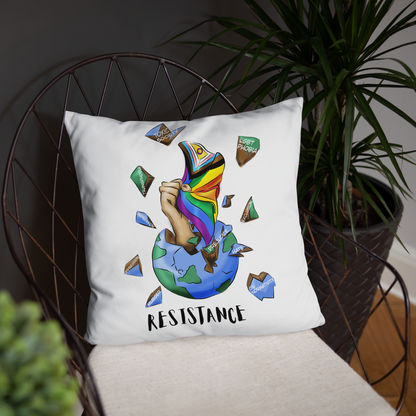 Basic Cushion – “Resistance Planet” Print | Decorative Square Throw Pillow | Voce Lindx