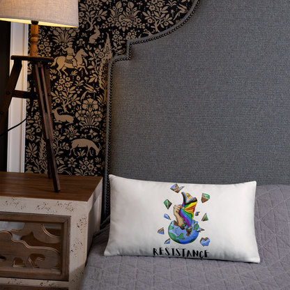 Basic Cushion – “Resistance Planet” Print | Decorative Square Throw Pillow | Voce Lindx