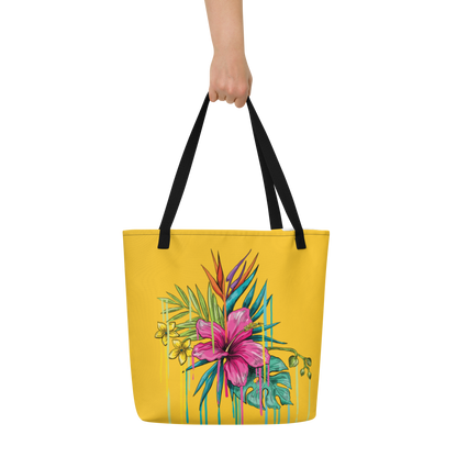 Large Tote Bag – Pink Flower | Spacious, Durable &amp; Stylish