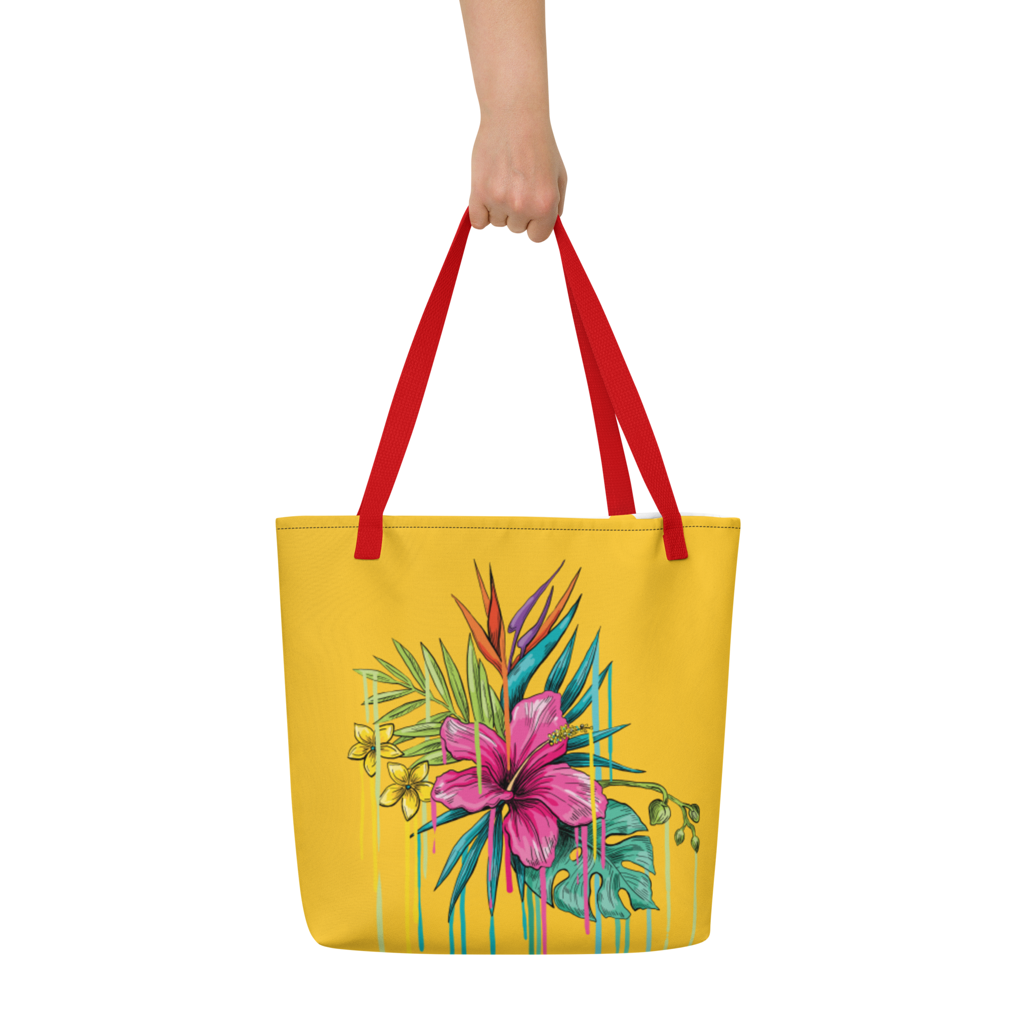 Large Tote Bag – Pink Flower | Spacious, Durable &amp; Stylish