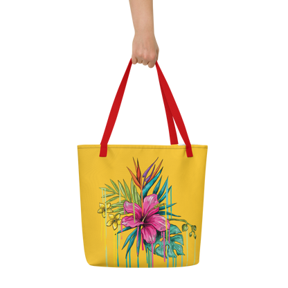 Large Tote Bag – Pink Flower | Spacious, Durable &amp; Stylish