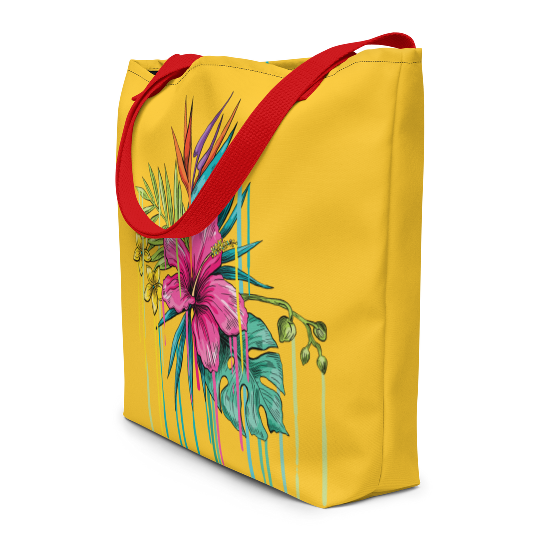 Large Tote Bag – Pink Flower | Spacious, Durable & Stylish