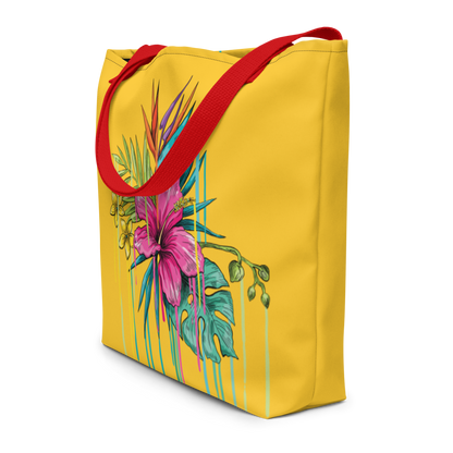 Large Tote Bag – Pink Flower | Spacious, Durable &amp; Stylish