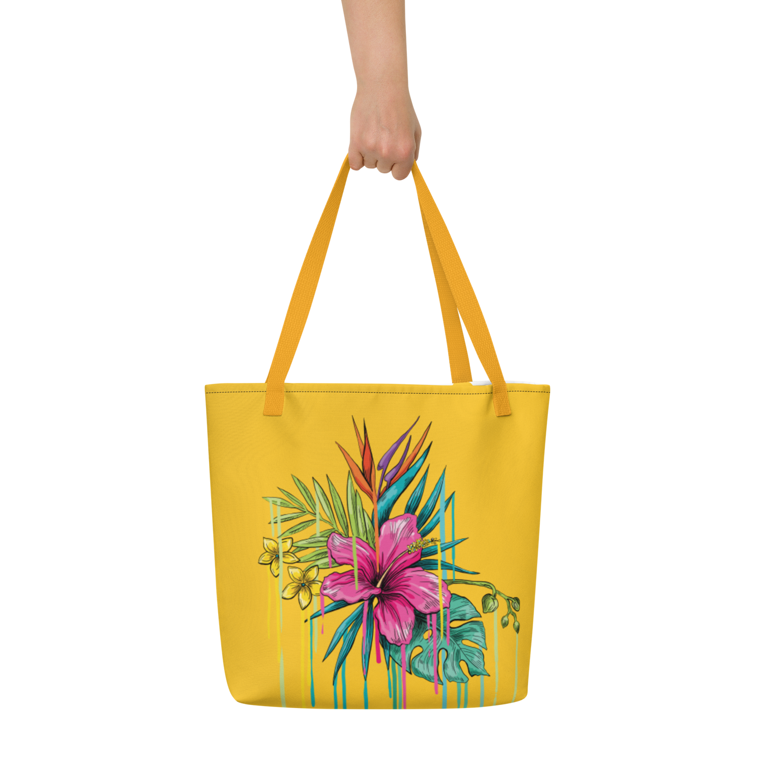 Large Tote Bag – Pink Flower | Spacious, Durable &amp; Stylish