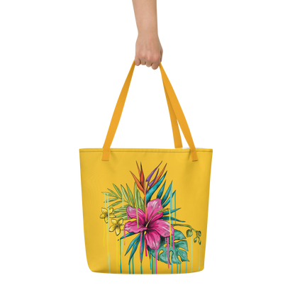 Large Tote Bag – Pink Flower | Spacious, Durable &amp; Stylish