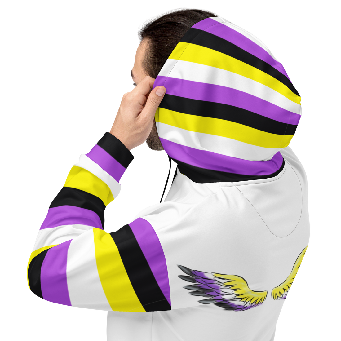 Non-Binary “Gender Is Over” Hoodie – Black and Yellow | Bold, Inclusive & Comfortable