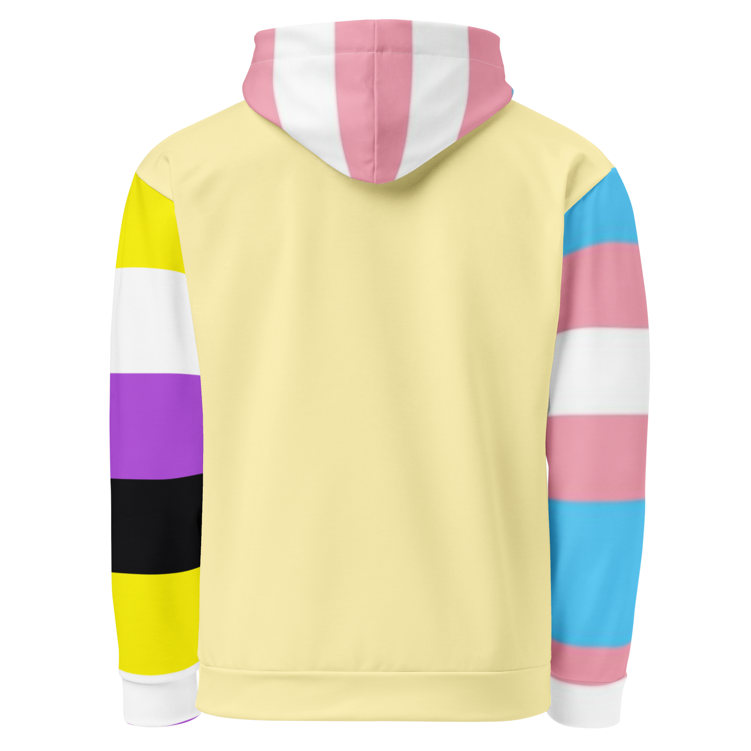 Trans + Non-Binary Flag Hoodie – Inclusive Pride Fashion | Comfortable &amp; Gender-Free Statement Wear