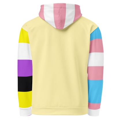 Trans + Non-Binary Flag Hoodie – Inclusive Pride Fashion | Comfortable &amp; Gender-Free Statement Wear