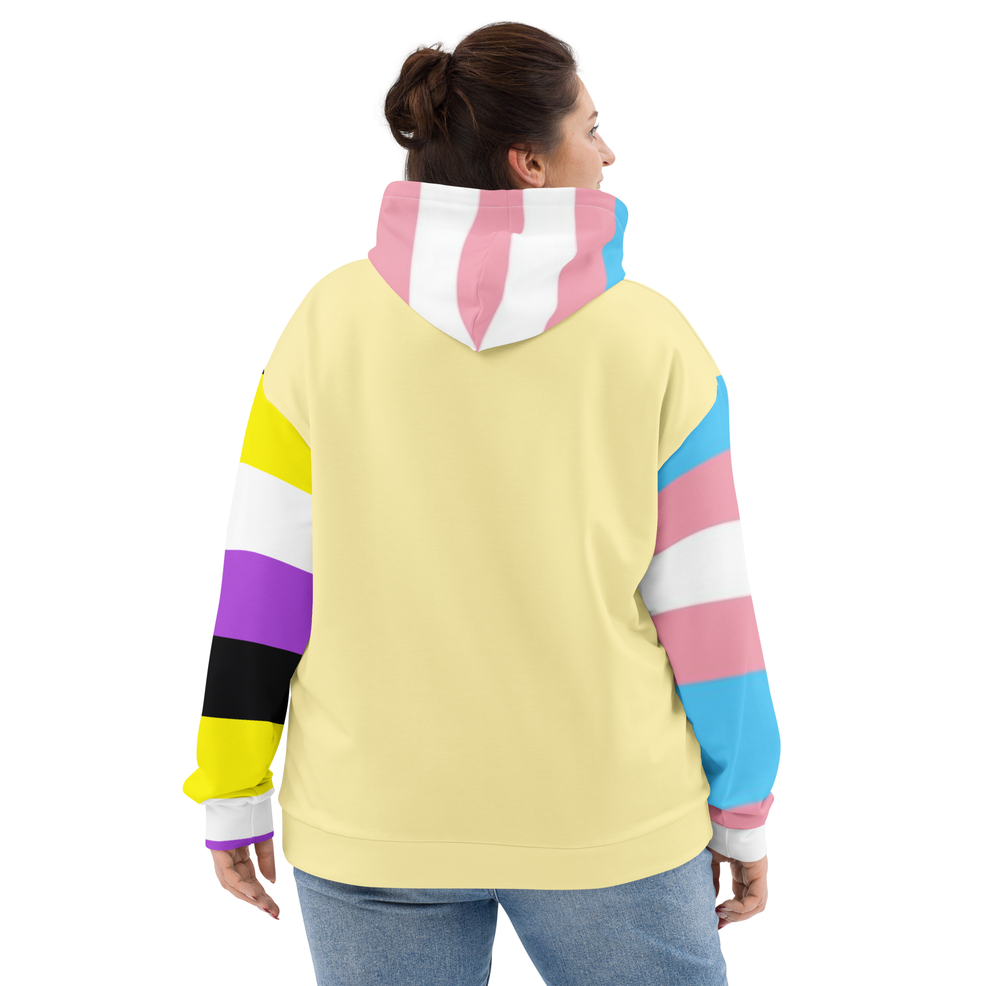 Trans + Non-Binary Flag Hoodie – Inclusive Pride Fashion | Comfortable &amp; Gender-Free Statement Wear