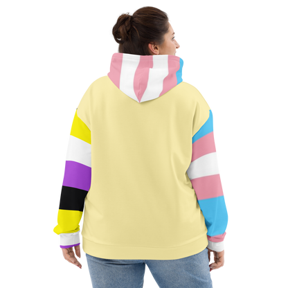 Trans + Non-Binary Flag Hoodie – Inclusive Pride Fashion | Comfortable &amp; Gender-Free Statement Wear
