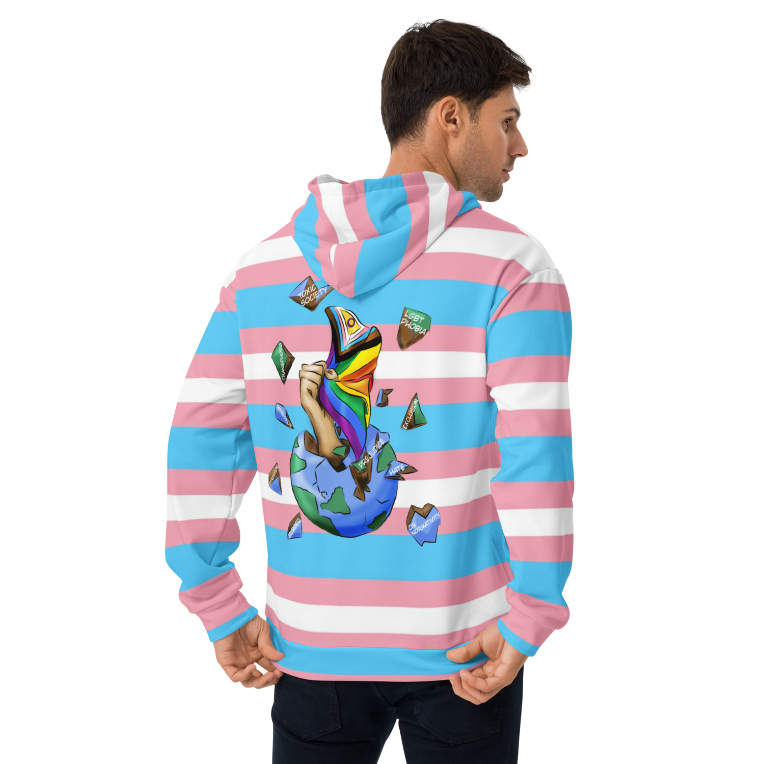 Transgender Planet Hoodie – “Resistance” Print | Inclusive Pride Streetwear